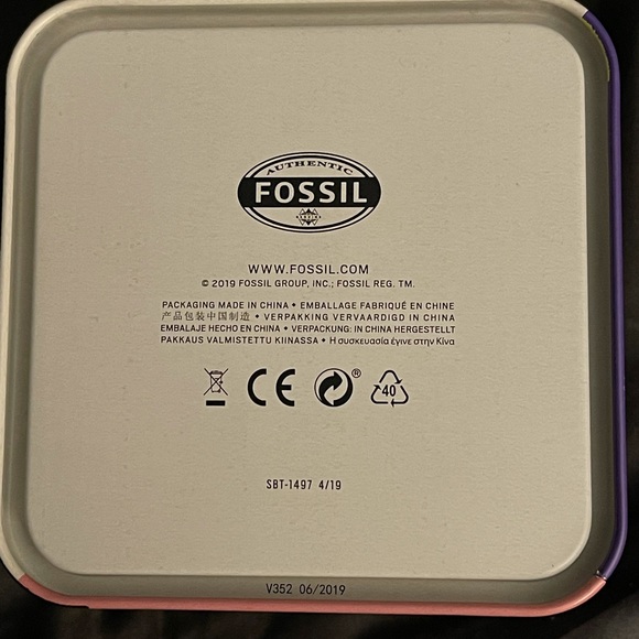 Fossil Watch Rose Gold With Purple Dial 